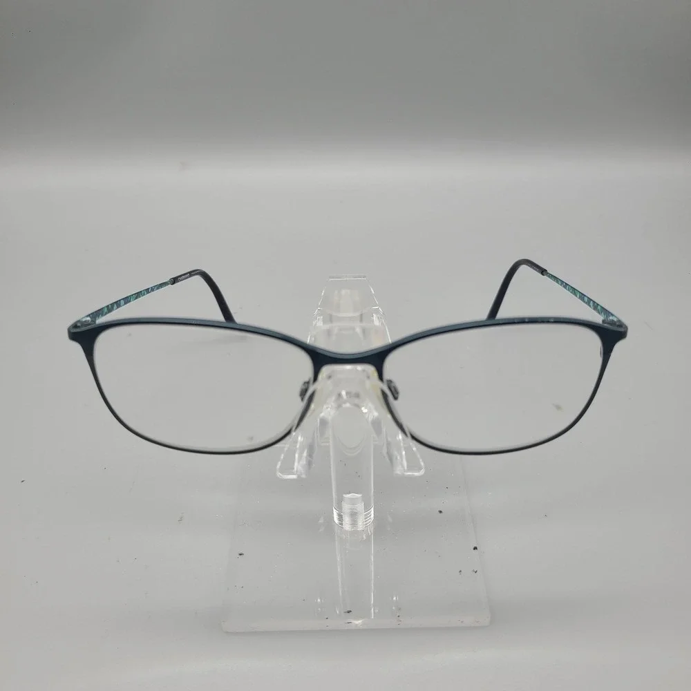 Charmant Titanium Perfection Eyeglasses Navy Blue Teal Pattern 52-15-135 Frames